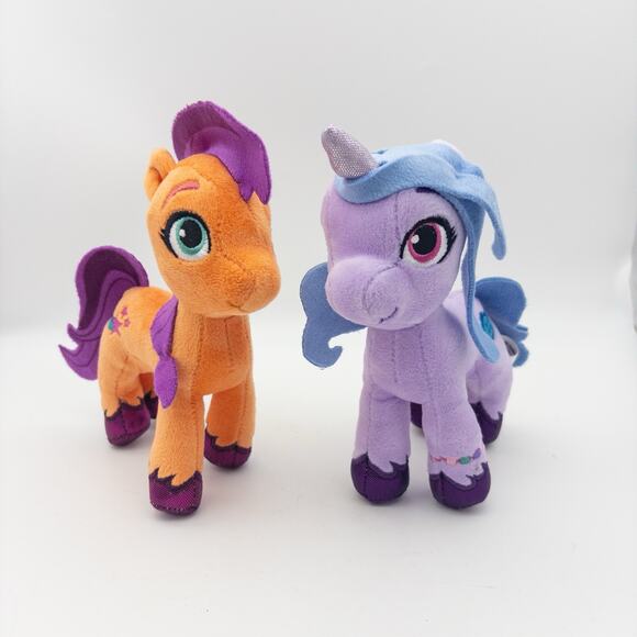 Lot Of 2 My Little Pony A New Generation 7” Sunny Starscout + Izzy Moonbow Plush - Picture 1 of 8